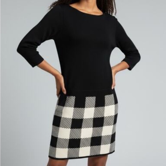 Ralph Lauren Dresses & Skirts - Lauren Ralph Lauren Vintage Elegant Black Dress Checkered  for a Boss Lady!